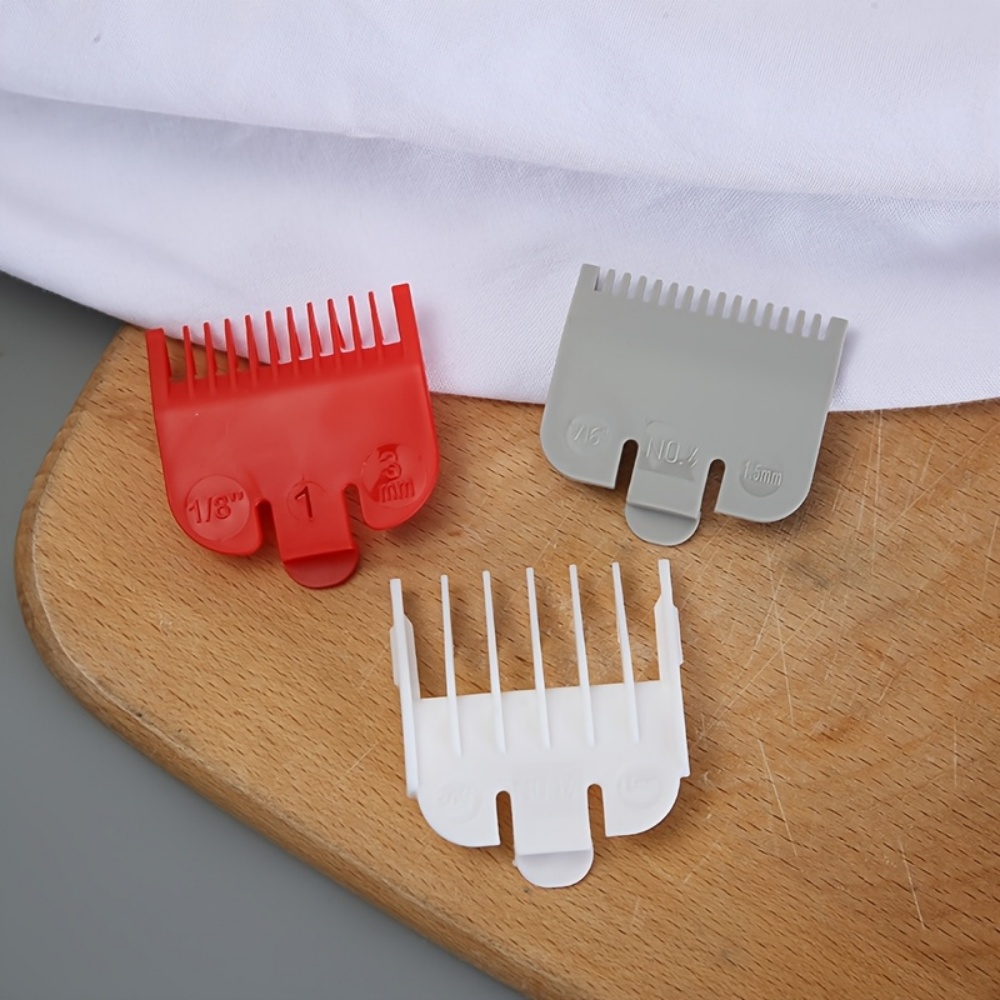 Hair Clipper - ヘアカットガイドコーム3点セット、サロンバリカンアクセサリーポジショニングコーム、ヘアスタイリングキャリパーコーム、理髪ツールアクセサリー