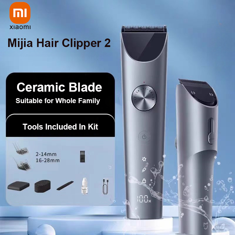 Electric Shaver Rotary - XIAOMI Mijia 電動バリカン 2、男性用コードレスヘアトリマー、2 スピードプロフェッショナル理髪ヘアカットマシン USB