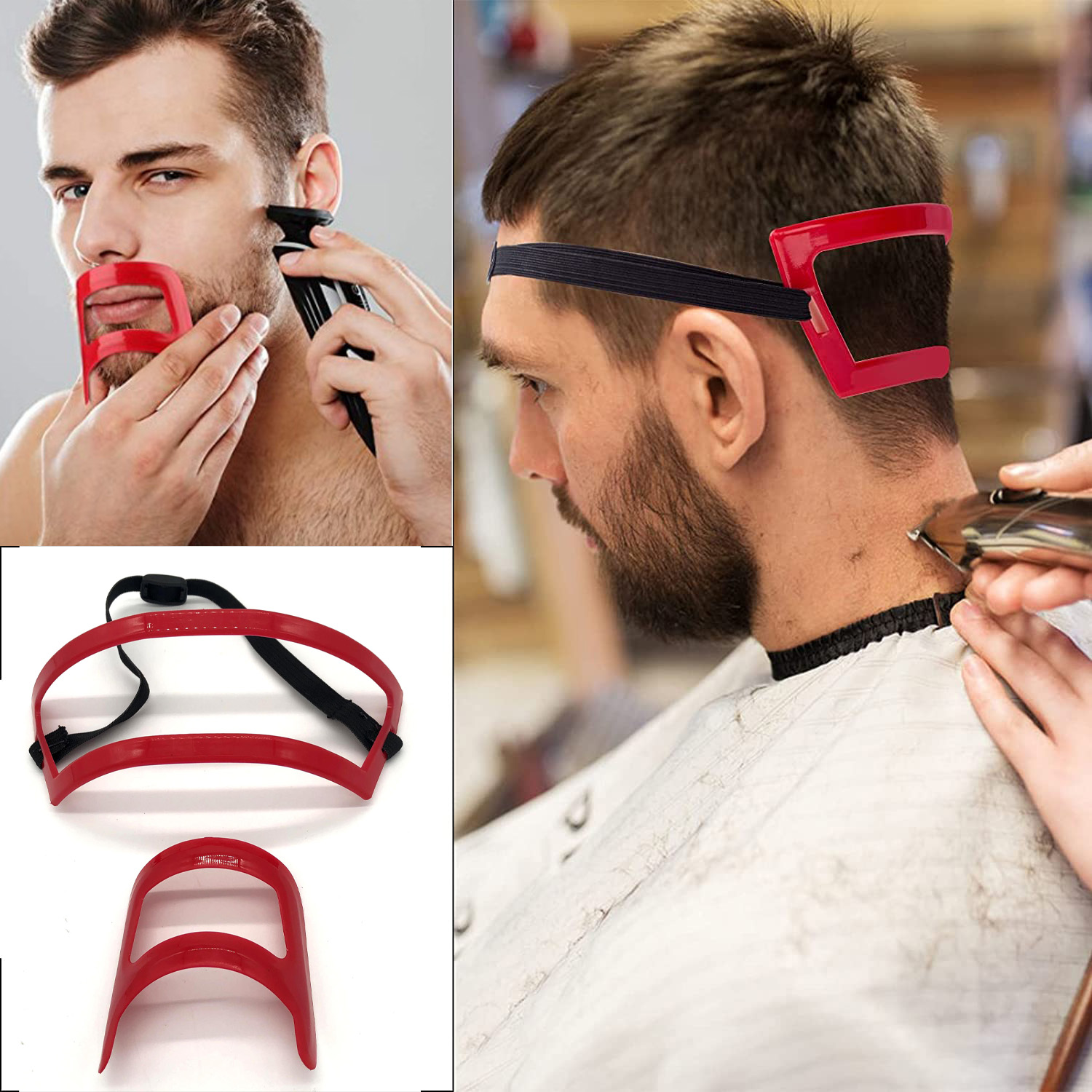 2/4 個男性のひげ櫛ヘアトリマープラスチック男性ひげ整形ス - Beard Trimmer のレビューと価格