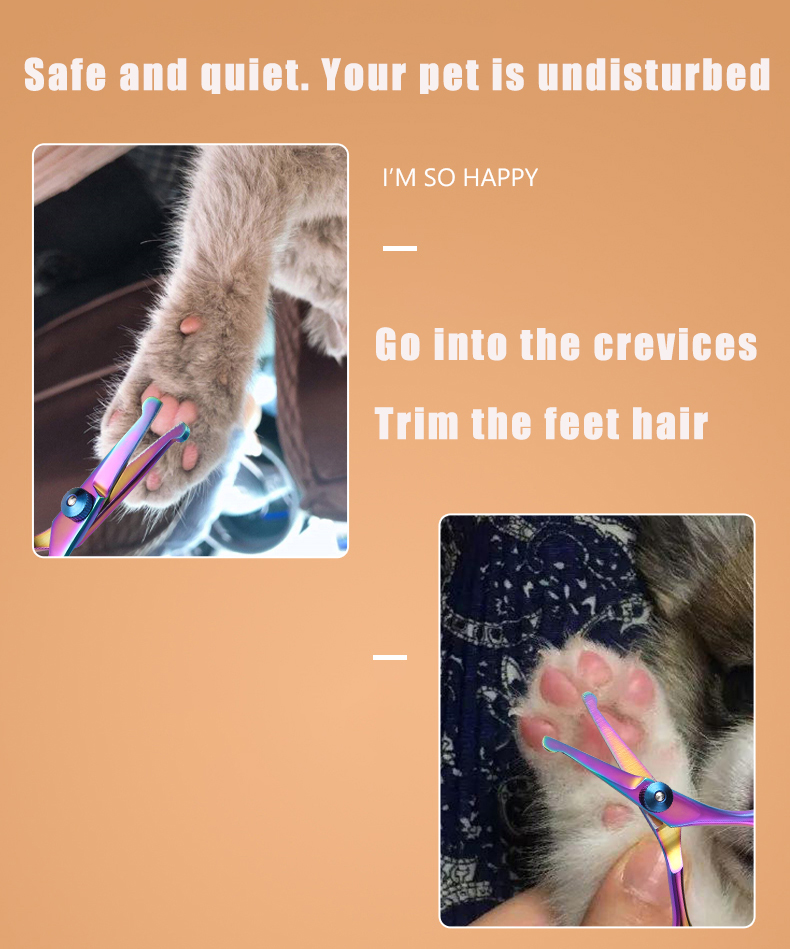 安全な丸頭ステンレス製ペット用ハサミ、犬猫用グルーミングハサ - Grooming Scissors のレビューと価格
