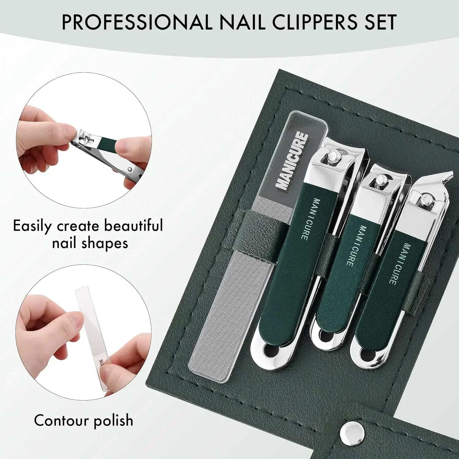 4個入り 男女兼用 ネイルクリッパー プロ仕様 旅行用 マニ - Mens Grooming Travel Kit のレビューと価格