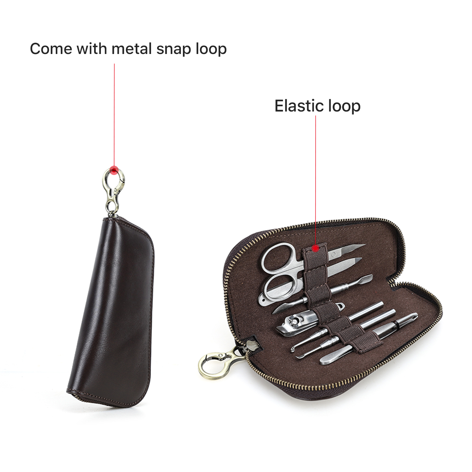 本革製マニキュアセット・ペディキュアキット・ネイルグルーミン - Grooming Scissors のレビューと価格