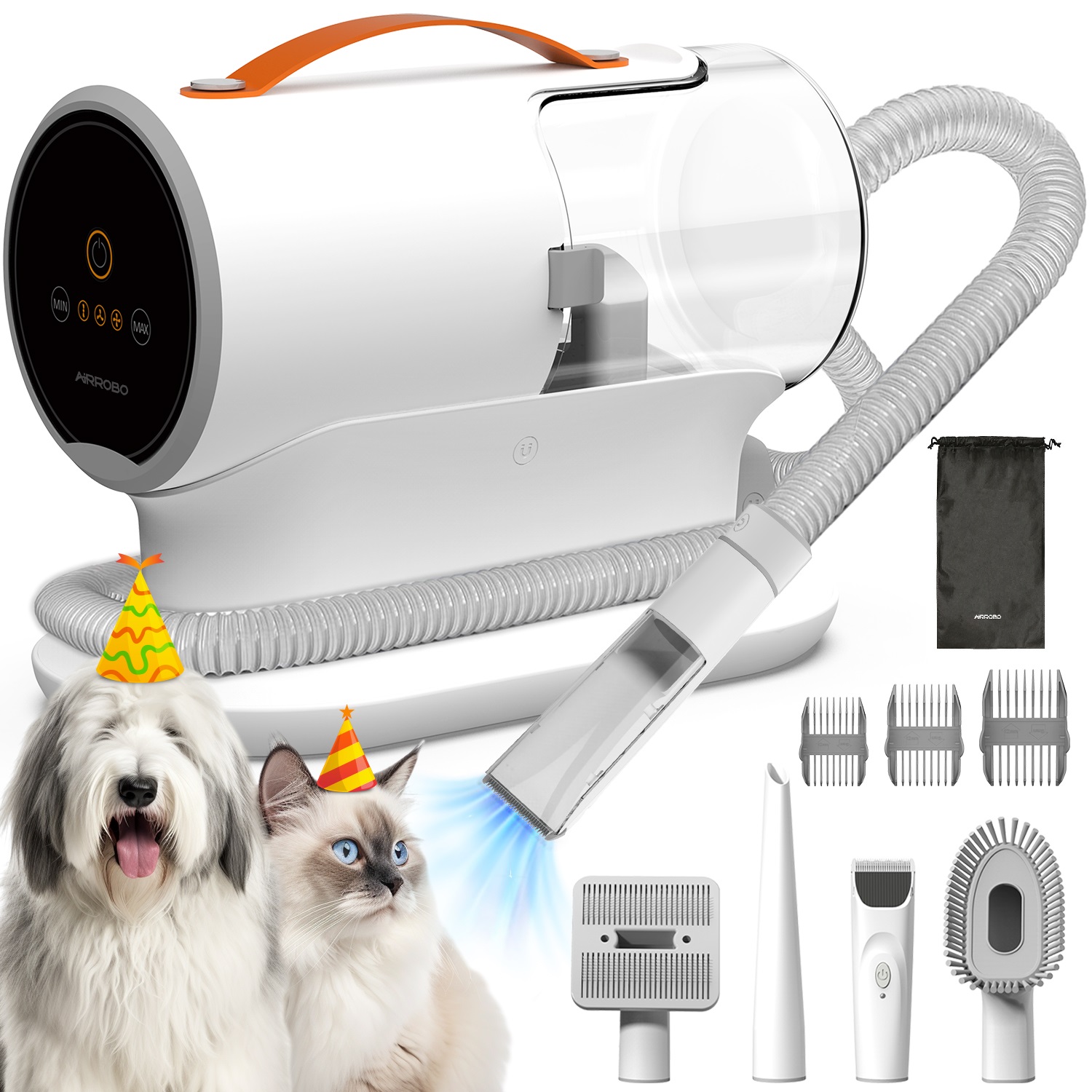 AIRROBO USA製ペットグルーミングバキューム（犬猫用 - Hair Clipper のレビューと価格