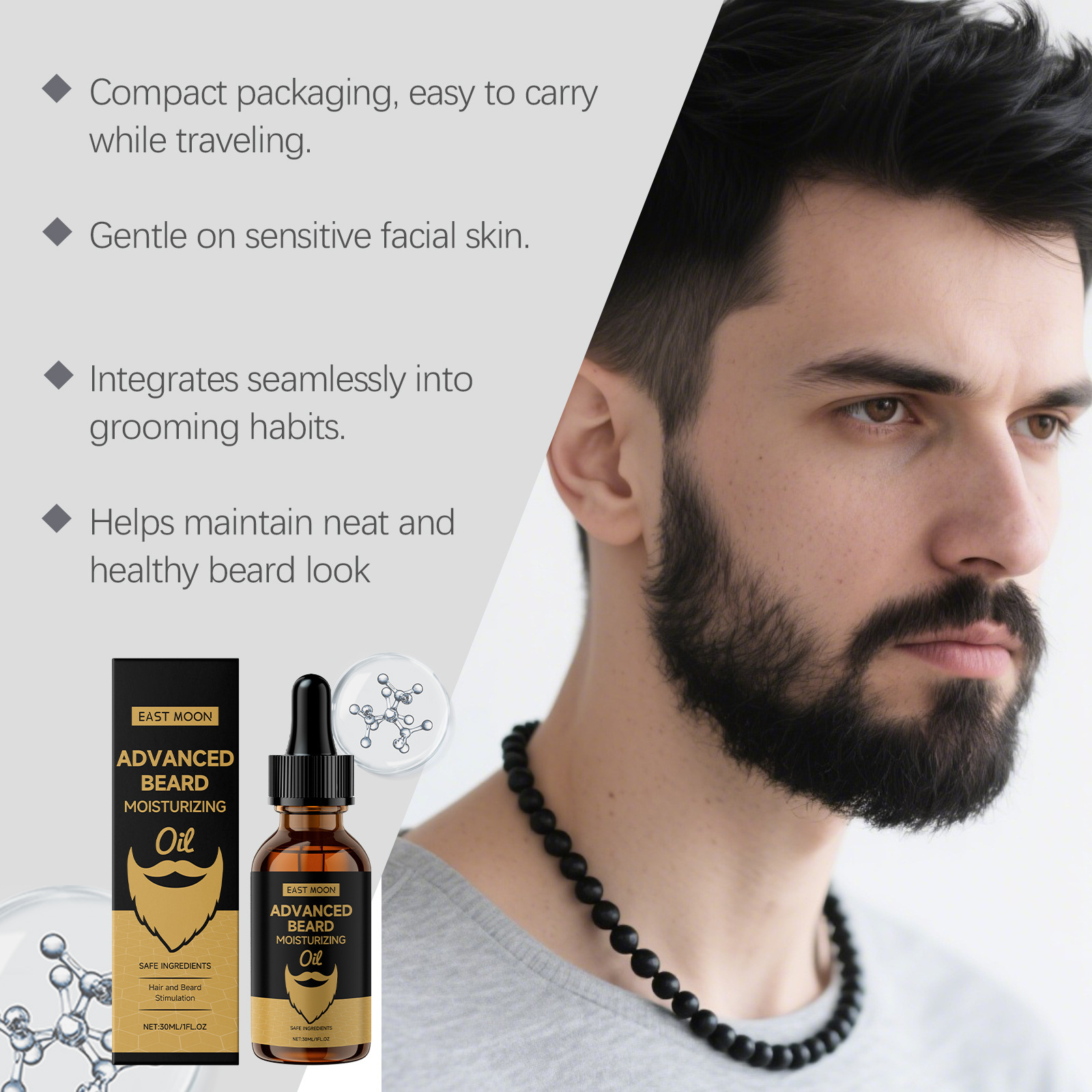 イーストムーン ローズマリーひげ軟化オイル 強化保湿 ドライ - Beard Oil のレビューと価格