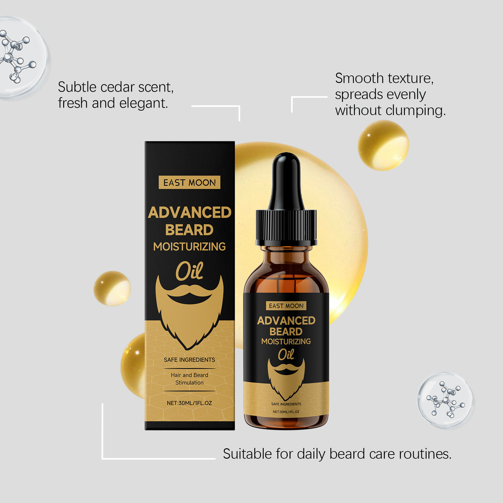 イーストムーン ローズマリーひげ軟化オイル 強化保湿 ドライ - Beard Oil のレビューと価格