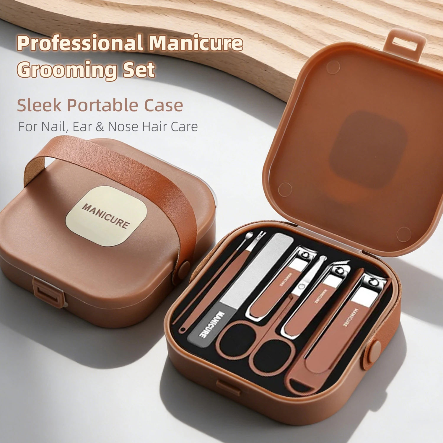 ネイルケアキット 飛散防止マニキュアセット ステンレス製爪切 - Mens Grooming Travel Kit のレビューと価格