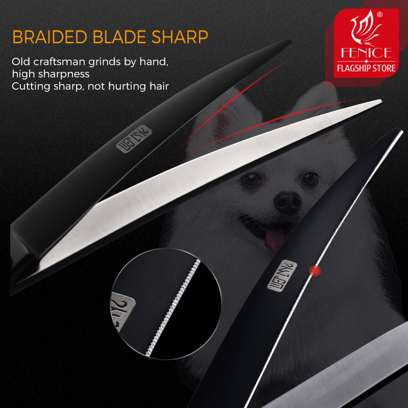 フェニーチェプロフェッショナル7インチカーブカット鋸歯状刃付 - Grooming Scissors のレビューと価格