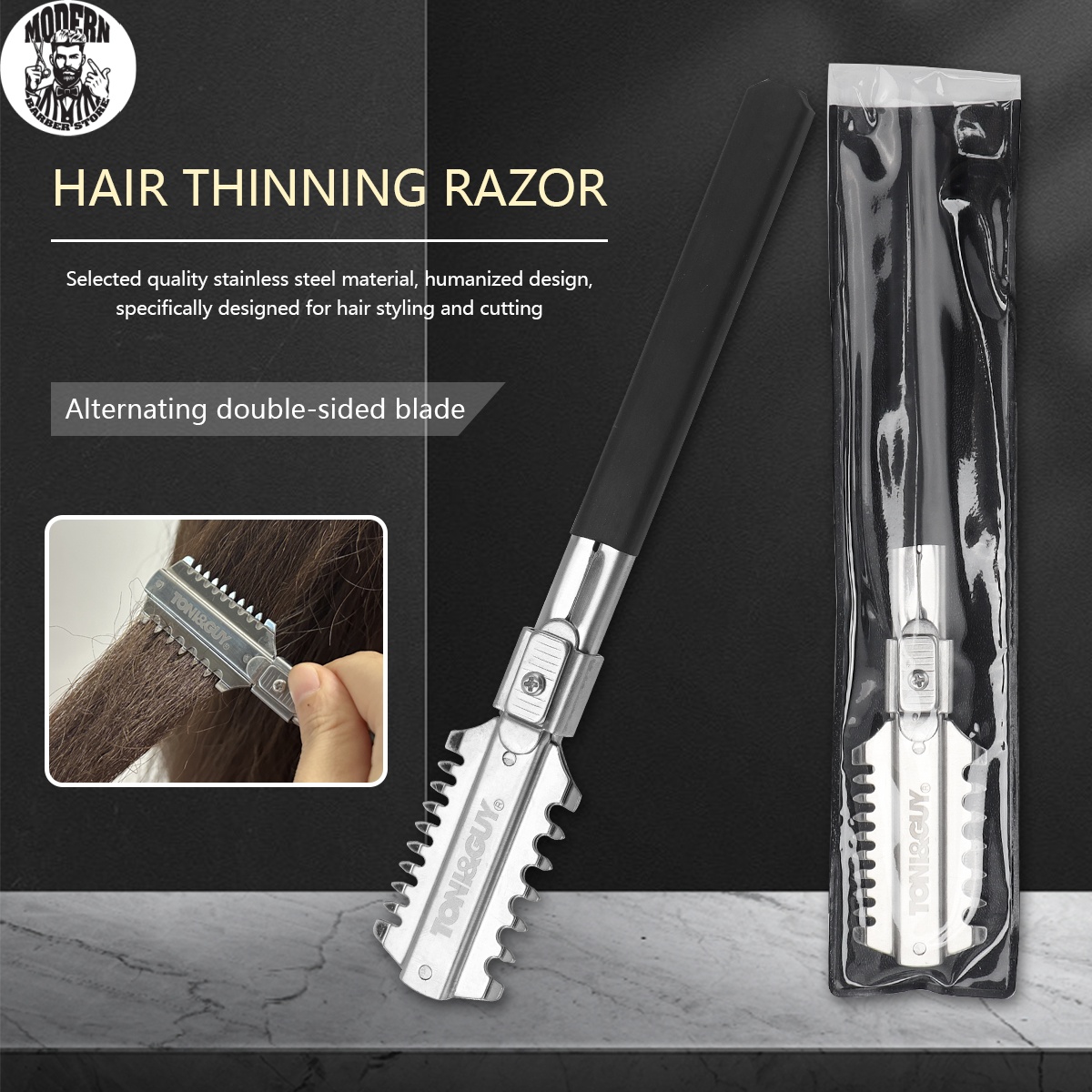 サロン両刃シェービングヘアカットかみそりナイフブレード手動ヘ - Beard Trimmer のレビューと価格