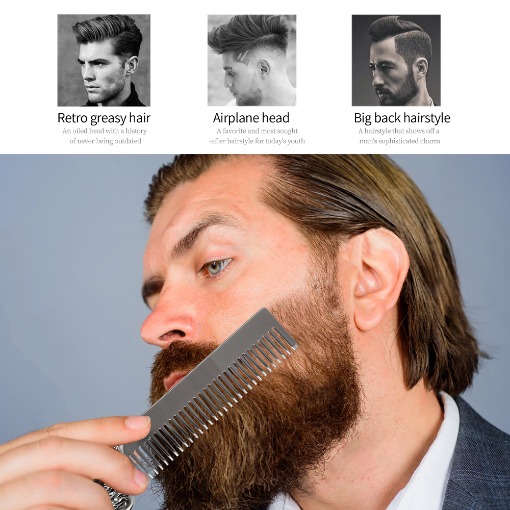メンズヴィンテージ髭＆ヘアコームセット - ステンレス鋼と木 - Men'S Grooming Hairstyles のレビューと価格